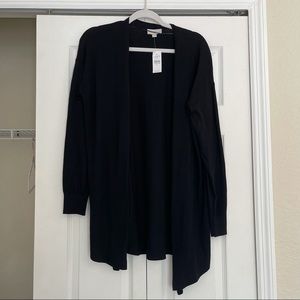 LOFT Black Open Front Cardigan Size Medium